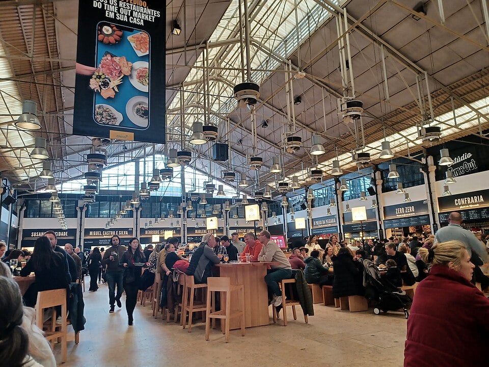 Mercado da Ribeira food market in Lisbon, Portugal