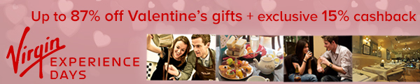 Up to 87% off Valentine's day gifts + 15% exclusive cashback