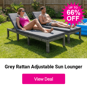 £99 instead of £289.99 for a Grey Rattan Adjustable Sun Lounger from MrPRICE ONLINE ULC - save 66%