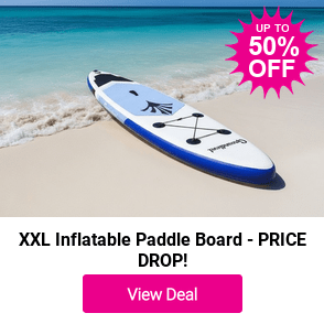 £129 instead of £199.99 for an XXL inflatable paddle board from Ground Level, with a limited number available for £109 - save up to 45% 