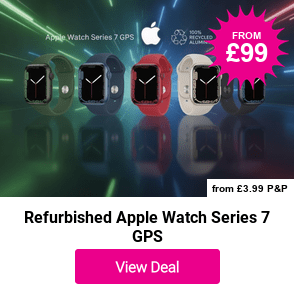 From £99 instead of £449 for a Refurbished 41mm Apple watch series 7 or £109 for a 45mm Apple watch from Renew Electronics - save up to 78%
