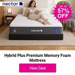 From £299 instead of £699 for a Hybrid Plus Premium Memory Foam Mattress from Nectar - save up to 54%
