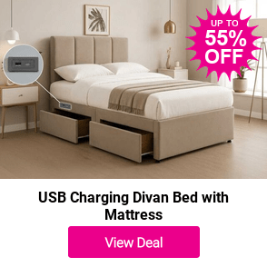 From £99 for a USB Charging Rocca Divan Bed from CLOUD 9YN - save up to 55%