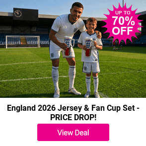 £9.99 instead of £29.99 for an England 2026 Jersey & Fan Cup Set from Obero - save 63%