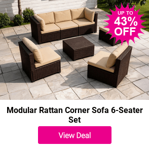 £399 instead of £699.99 for a Modular Rattan Corner Sofa 6-Seater Set from Furniture One Limited - save 43%