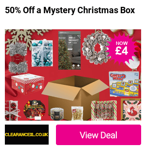 £3 for a 50% off voucher for a mystery Christmas box from Clearance XL