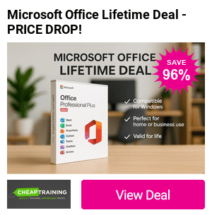 £13.95 instead of £322.99 for a Microsoft Office Professional Plus 2024, Cheap Training- save 96%