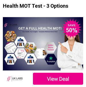 Health MOT session with UK Labs - Comprehensive home testing for non-invasive sensitivity assessments and more.