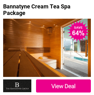 Spa Package with a Cream Tea at Bannatyne Spa including facilities access, one treatment, a cream tea with choice of hot drink and a voucher, or for two - indulge in relaxation and rejuvenation