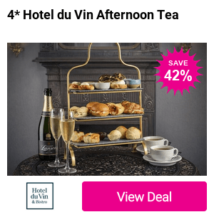 Save up to 45% as you indulge in a luxurious afternoon tea experience for 2, 3, or 4 guests at Hotel du Vin - Choose from 16 locations and a Prosecco upgrade to make it memorable.