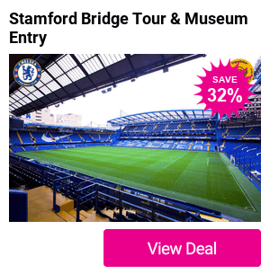 Explore the legendary Stamford Bridge with a live-guided tour and museum access, courtesy of Chelsea FC. Save 0%