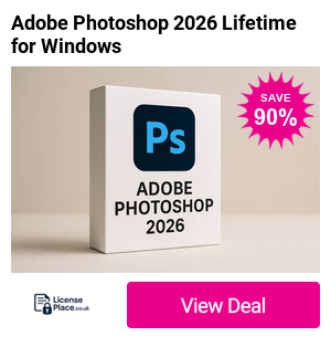 Lifetime digital license of Adobe Photoshop 2026 Professional Edition with no subscription - save 90%