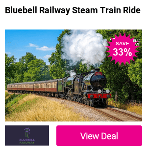 Save 41%, and enjoy an all-day steam train adventure through the Sussex countryside – on Bluebell Railway, Britain’s first preserved standard gauge passenger railway.