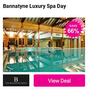 Bannatyne Ultimate Spa Day: 45 Minute Treatment Slot, 3 Treatments, Unlimited Spa Access, Heated Eye Mask & Bath Salts gifts to take home, Bubbly & Voucher for 1 or 2. Save up to 66%