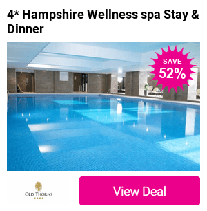 An overnight 4* spa break for 2 with a wellness bed treatment each, full English breakfast, extensive spa access & 2-course dinner at Old Thorns Hotel & Resort - Save up to 52%