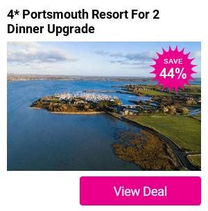 Hampshire coastal getaway for two with breakfast, wine & leisure access, afternoon tea or dining upgrade – save up to 44% at Langstone Quays Resort! 