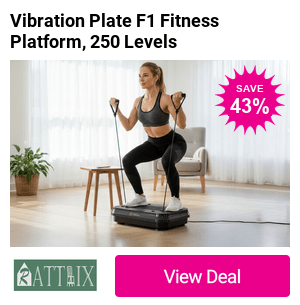 £39.99 instead of £69.99 for a Vibration Plate F1 Fitness Platform, 250 Levels from Rattrix - save 43%