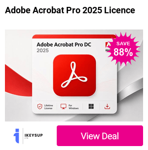 Lifetime Licence for Adobe Acrobat with Advanced PDF tools & Windows compatible - save up to 88%