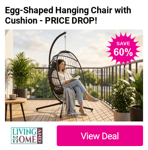 £82 instead of £199 for an Egg-Shaped Hanging Chair with Cushion from Living & Home - save 59%