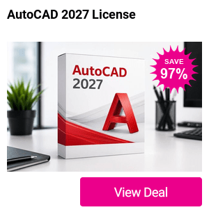 Save 97% on a lifetime licence to AutoCAD 2027 – powerful 2D & 3D design with AI-smart automation, delivered to your inbox instantly.
