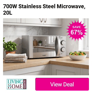 £32.99 instead of £99 for a 700W Stainless Steel Microwave, 20L from Living & Home - save 67%