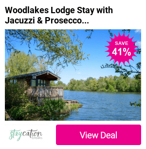 Nature-inspired lodge stay in King's Lynn, Norfolk for 2 or 4 with private jacuzzi, bottle of prosecco & pet friendly options. Save up to 41%