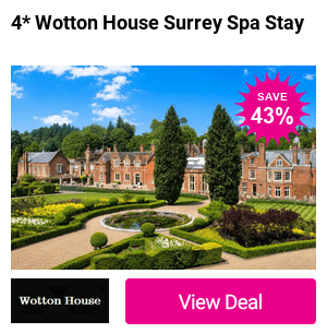 Enjoy a Surrey getaway for 2 with full English breakfast, welcome glass of prosecco, late 12pm checkout, and optional dinner at 4* Wotton House Hotel - Stay for up to 2 nights & save up to 43%