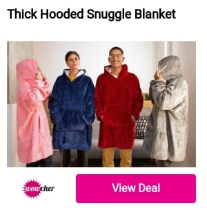 Extra Thick Hooded Snuggle Blanket 