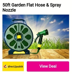 50ft Garden Flat Hose Spray Nozzle direct2publik 