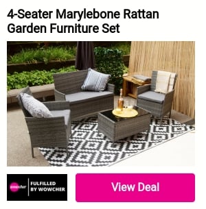 4pc Rattan Garden Furniture Set 