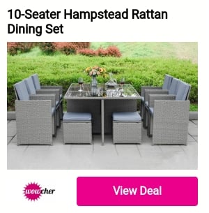 10-Seater Hampstead Rattan Dining Set R L 