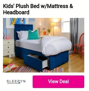 Kids' Plush Bed wMattress Headboard Wi... SLEERYN - 