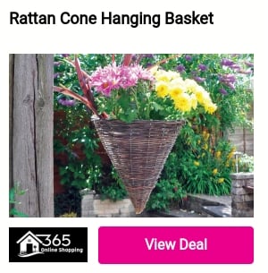 Rattan Cone Hanging Basket 