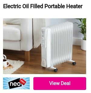 Electric Oll Filled Portable Heater , View Deal 