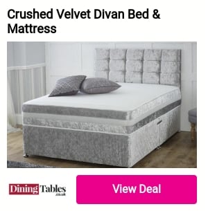 Crushed Velvet Divan Bed Mattress I bl View Deal 