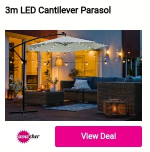 3m LED Cantilever Parasol 