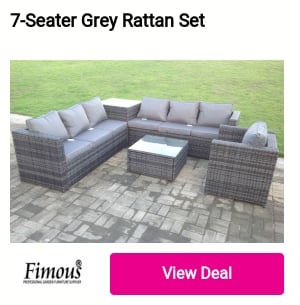 7-Seater Grey Rattan Set 