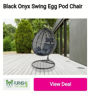 Black Onyx Swing Egg Pod Chair 