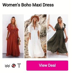 Women's Boho Maxi Dress 