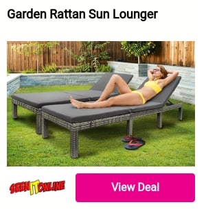 Garden Rattan Sun Lounger 