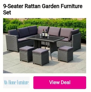 9-Seater Rattan Garden Furniture M Hoe Fumiture 
