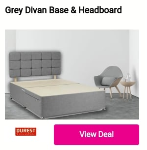 Grey Divan Base Headboard 