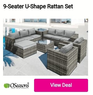 9-Seater U-Shape Rattan Set 