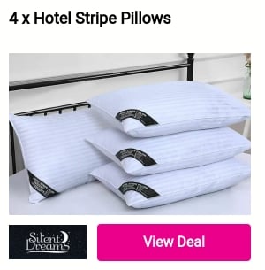 4 x Hotel Stripe Pillows 12.99 e g g 