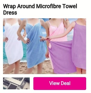Wrap Around Microfibre Towel Dress 