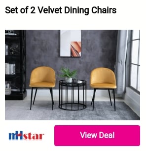 Set of 2 Velvet Dining Chairs a ?I.IIlllllllan e, o 0SOM.. 