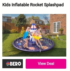 Kids Inflatable Rocket Splashpad 0 e 