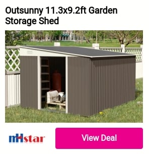 Outsunny 11.3x9.2ft Garden Storage Shed 
