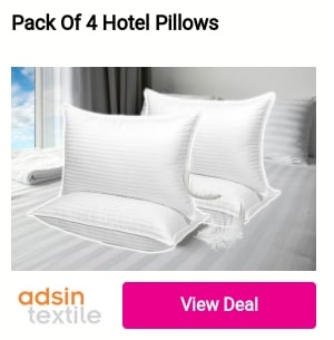 Pack Of 4 Hotel Pillows .F. d A 9 l LCTL 