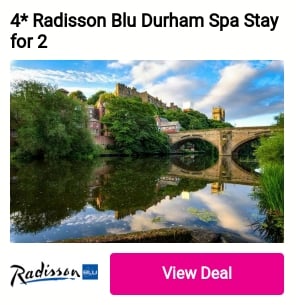 4* Radisson Blu Durham Spa Stay for2 